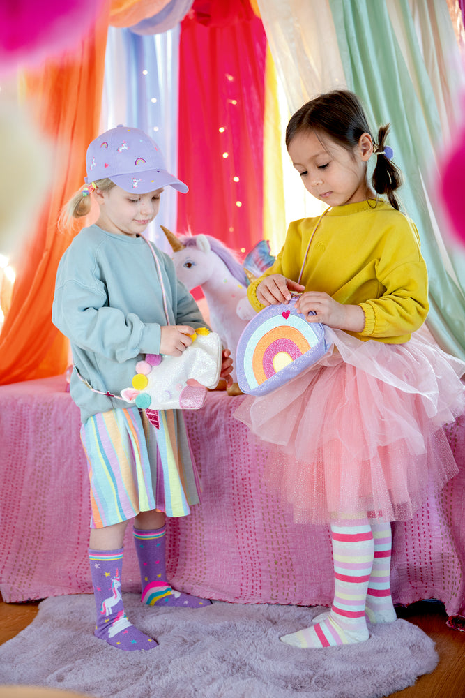 Glitzer-Täschchen Regenbogen - Einhorn-Paradies