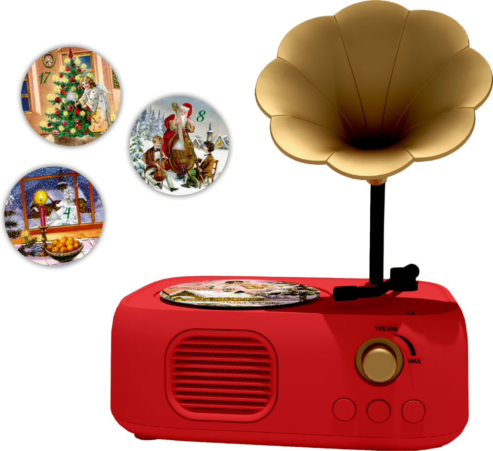 Vintage-Grammophon Sound-Adventskalender mit 24 Weihnachtsliedern