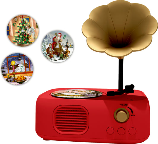 Vintage-Grammophon Sound-Adventskalender mit 24 Weihnachtsliedern