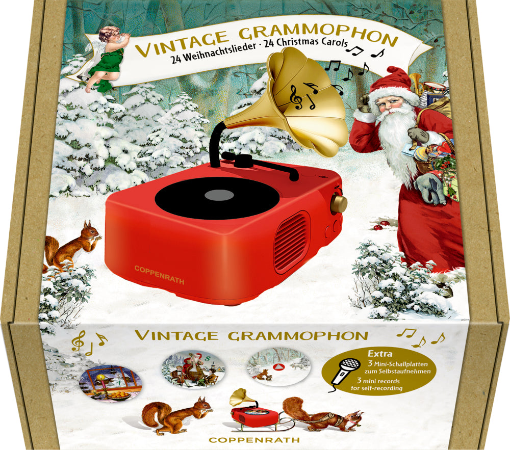 Vintage-Grammophon Sound-Adventskalender mit 24 Weihnachtsliedern