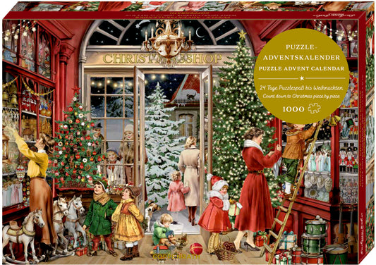 Nostalgischer Weihnachtsladen Puzzle-Adventskalender