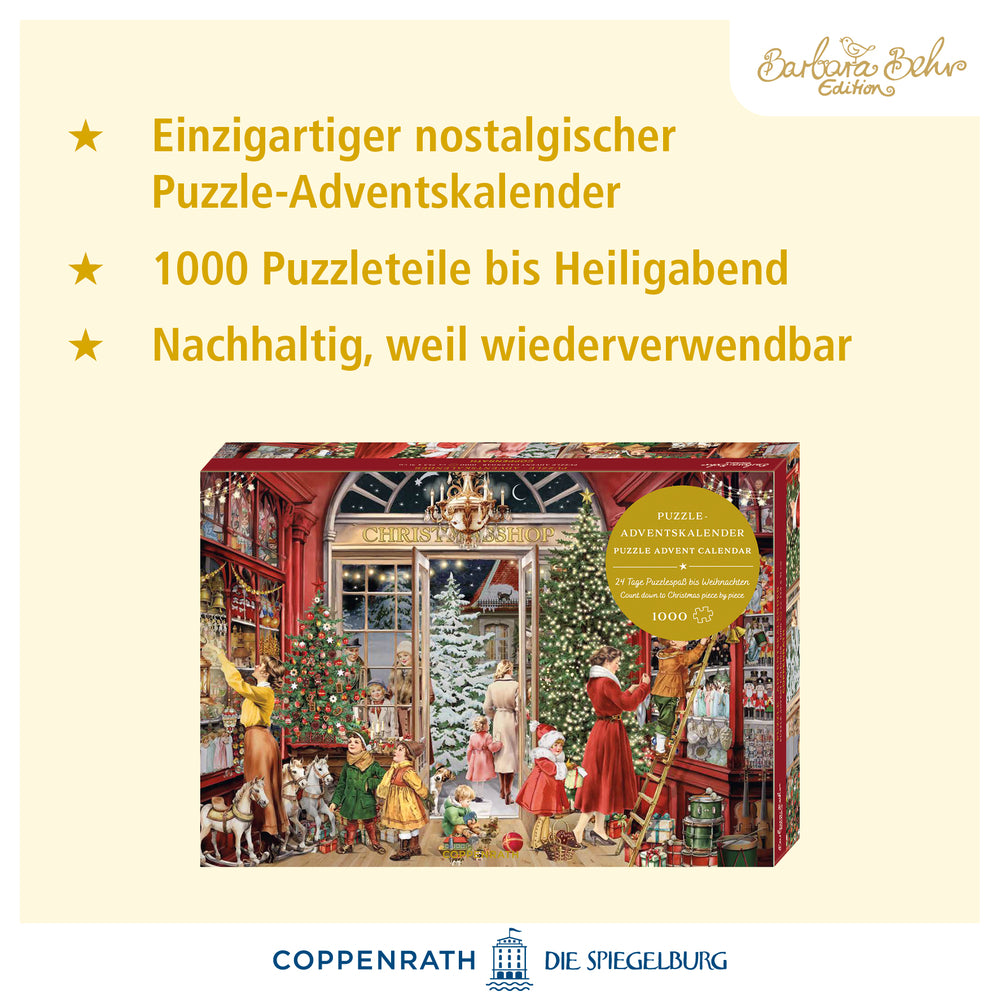 Nostalgischer Weihnachtsladen Puzzle-Adventskalender