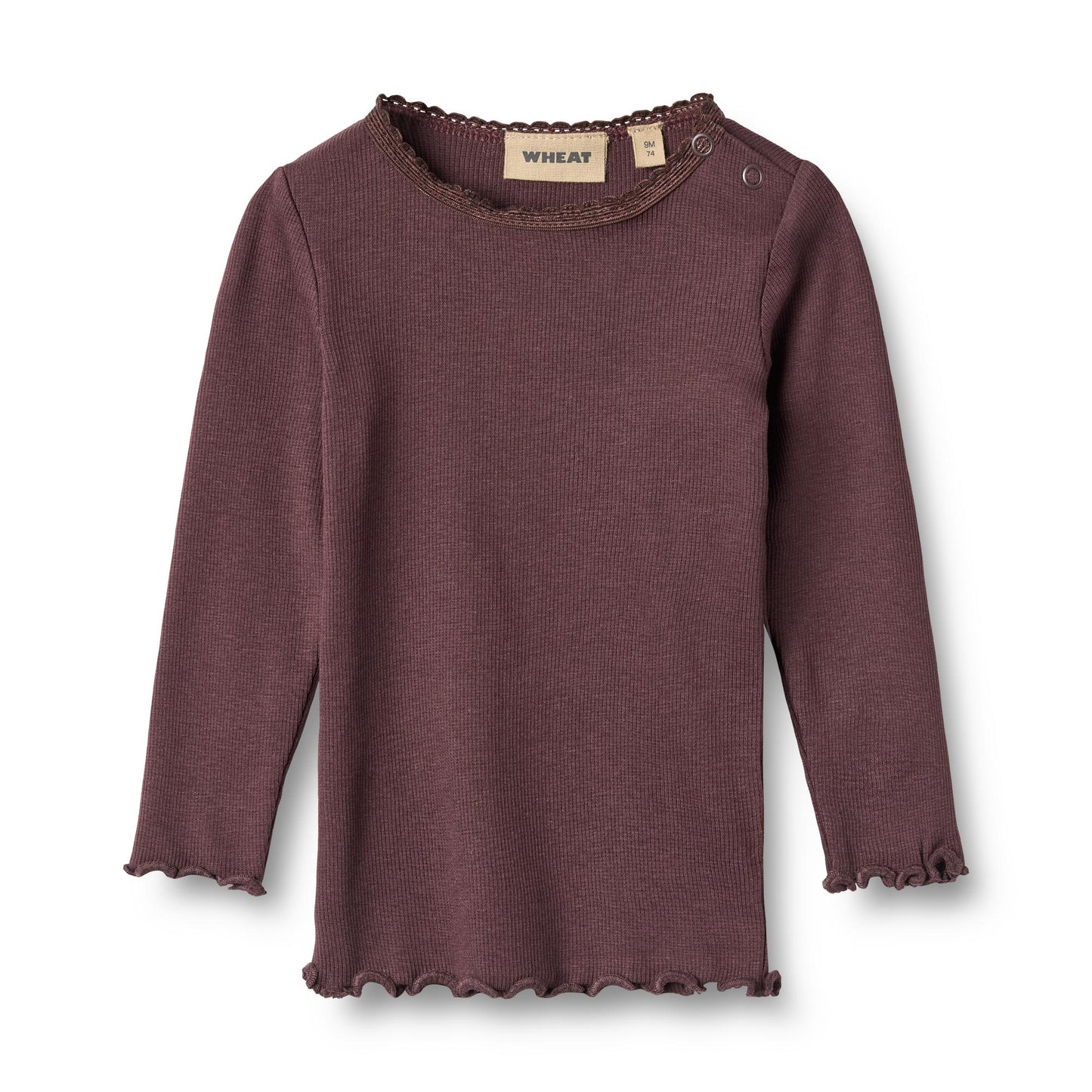 Wheat Mädchen Langarmshirt Reese - fudge