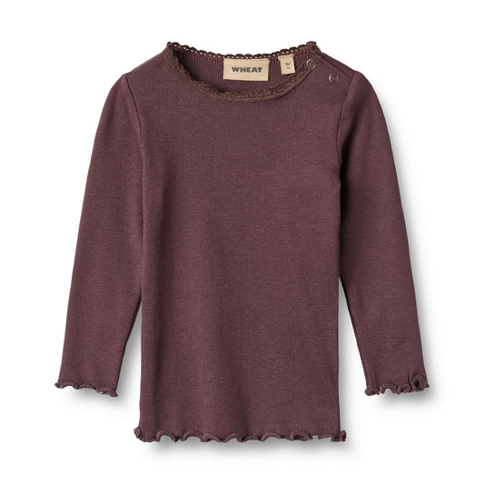 Wheat Mädchen Langarmshirt Reese - fudge