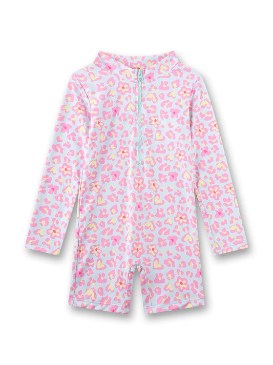 Sanetta Kinder UV Schwimmanzug rosa Leo-Allover