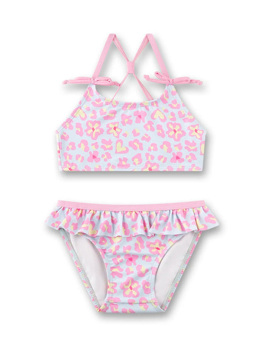 Sanetta Mädchen-Bikini rosa Leo-Allover