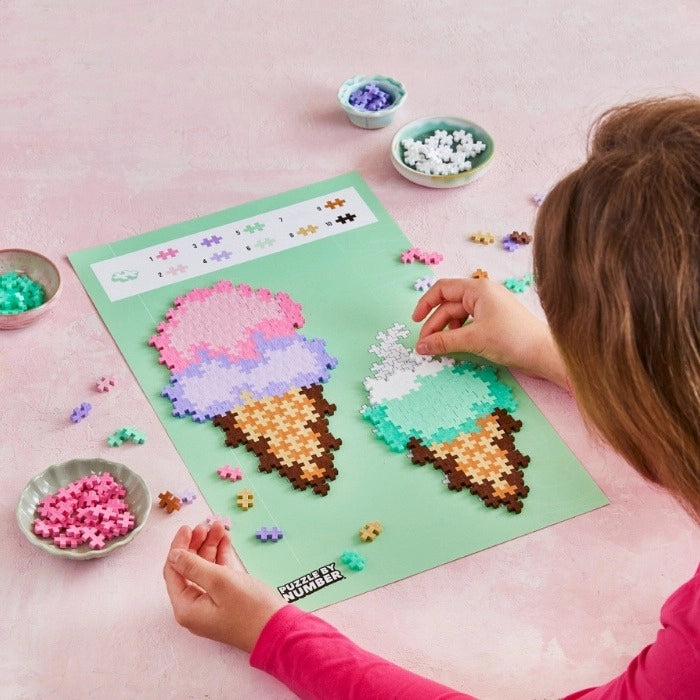 Plus-Plus Mini: Puzzle by Number Eiswaffel - 250 Bausteine