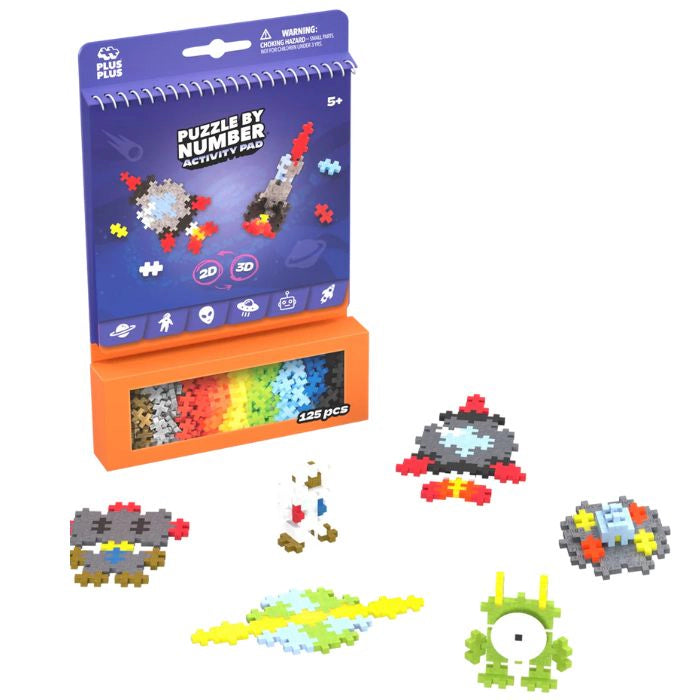 Plus-Plus Puzzle by Number Activity-Pad: Weltraum - 125 Bausteine