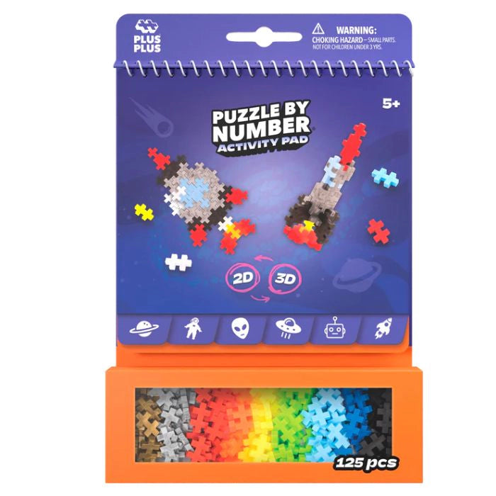 Plus-Plus Puzzle by Number Activity-Pad: Weltraum - 125 Bausteine