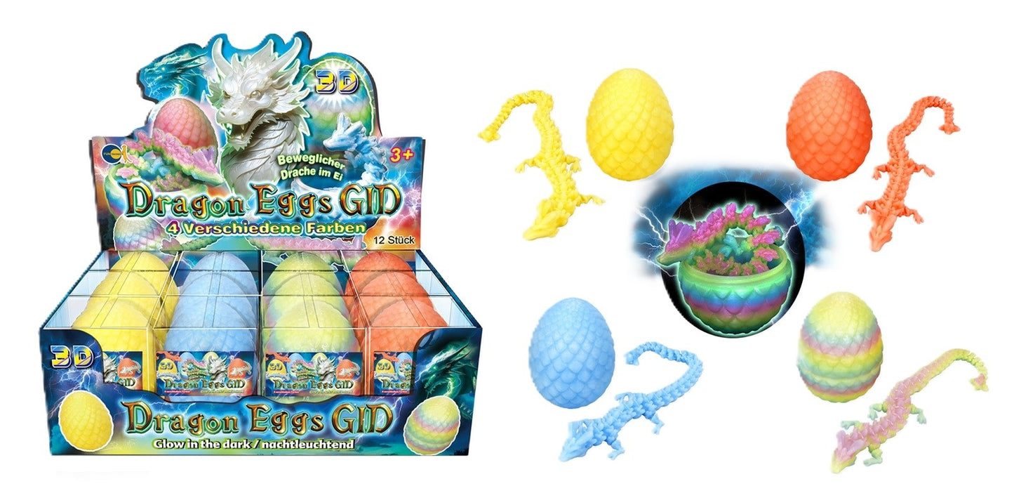 Dracheneier/Dragon Eggs 3D-GID nachtleuchtend