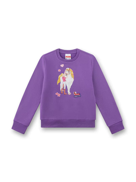 Sanetta Kinder-Sweatshirt Lila Horse Club