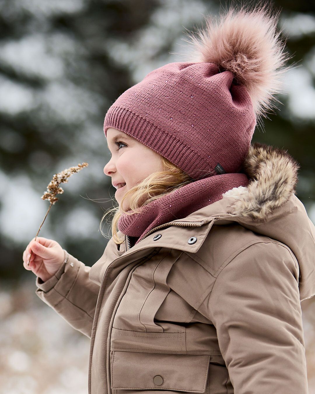 maximo KIDS GIRL-Mütze Pompon Strass