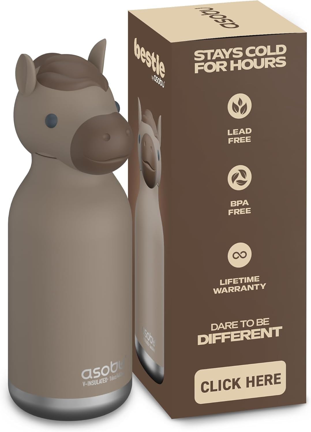 ASOBU® Bestie Trinkflasche 475ml Pferd