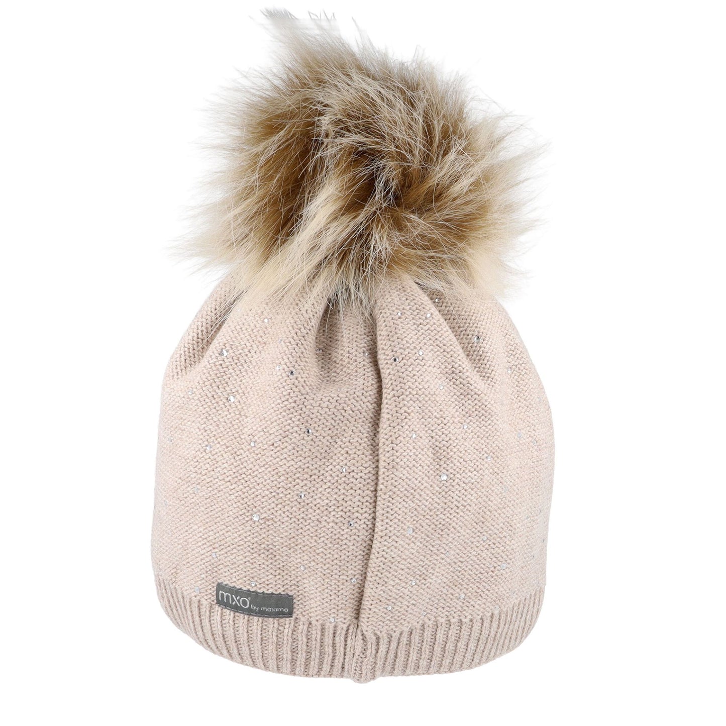 maximo KIDS GIRL-Mütze Pompon Strass
