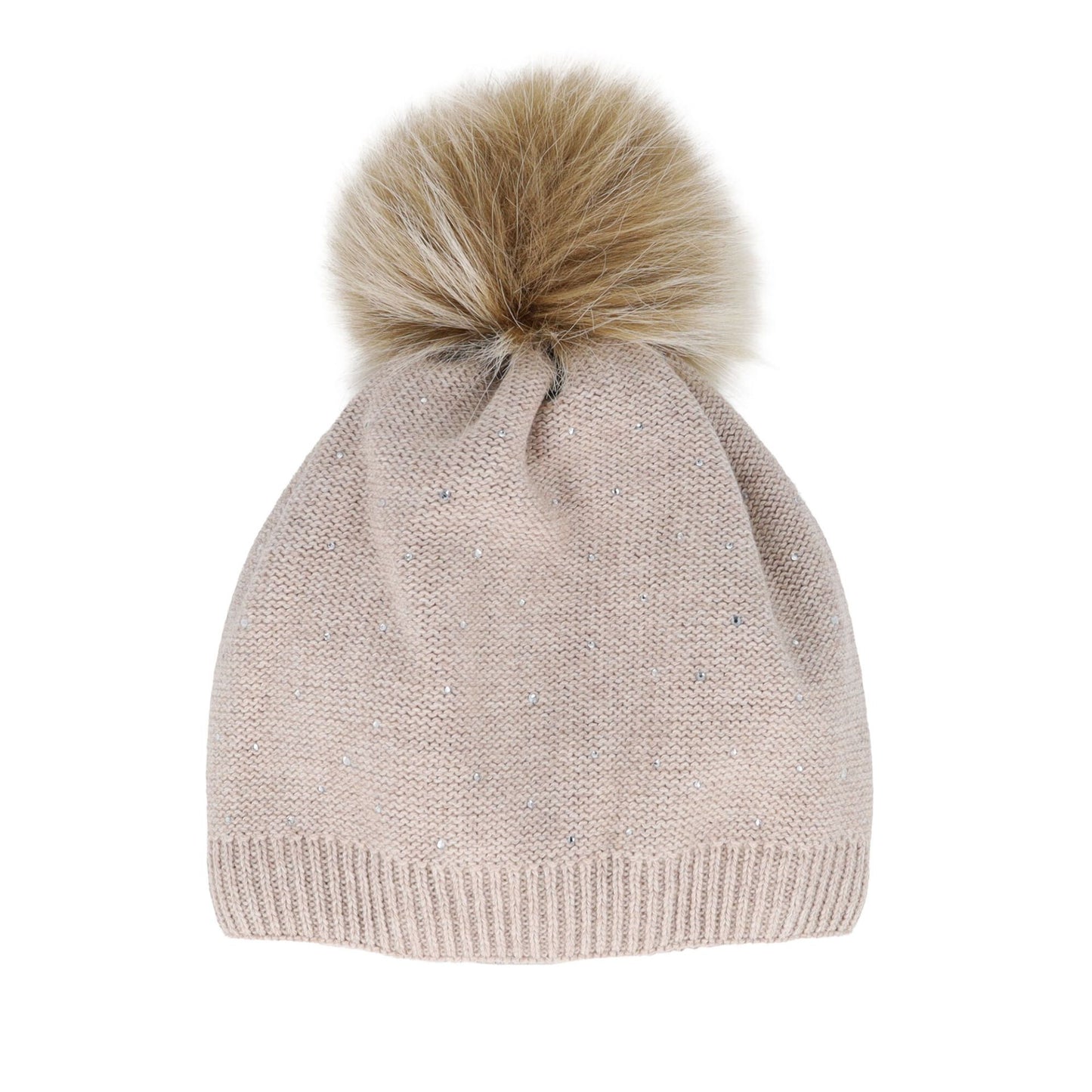 maximo KIDS GIRL-Mütze Pompon Strass