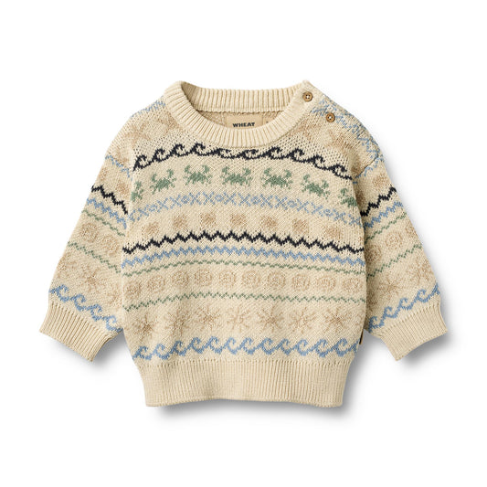 Wheat Baby Jacquard Pullover August