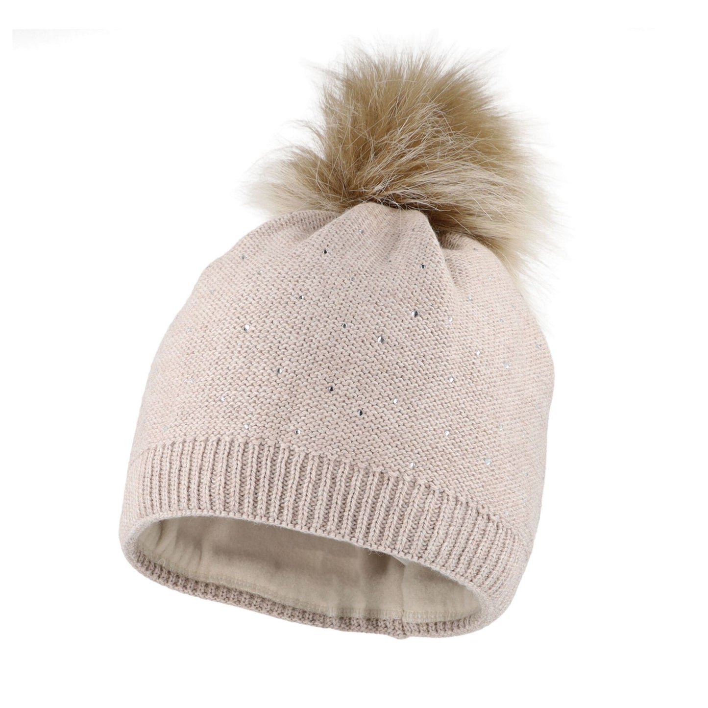 maximo KIDS GIRL-Mütze Pompon Strass