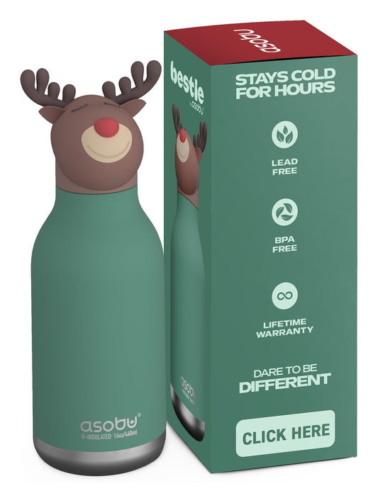 ASOBU® Bestie Trinkflasche 475ml Rentier