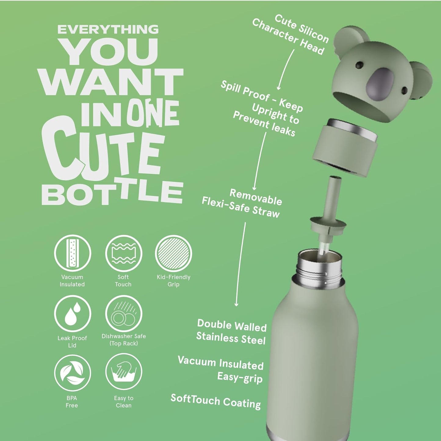 ASOBU® Bestie Trinkflasche 475ml Koala