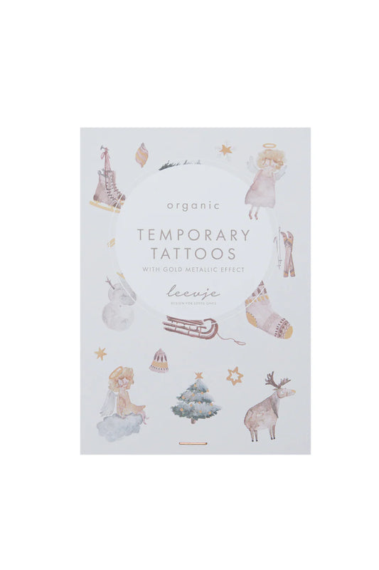 Leevje ORGANIC TATTOOS "CHRISTMAS" mit Goldfolie