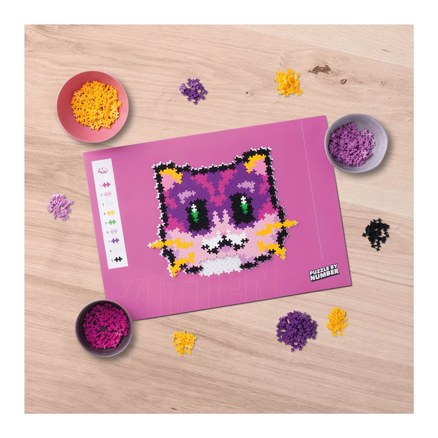 Plus-Plus 500 Kreativ Bausteine Puzzle by Number Katze