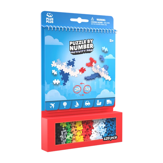 Plus-Plus Puzzle by Number Activity-Pad: Transport - 125 Bausteine