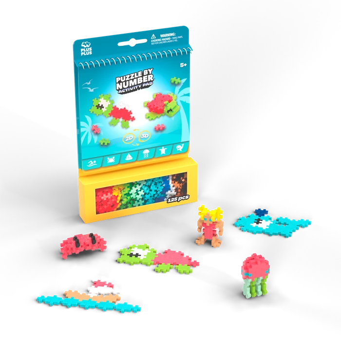 Plus-Plus Puzzle by Number Activity-Pad: Strand - 125 Bausteine
