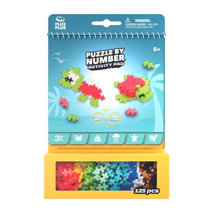 Plus-Plus Puzzle by Number Activity-Pad: Strand - 125 Bausteine