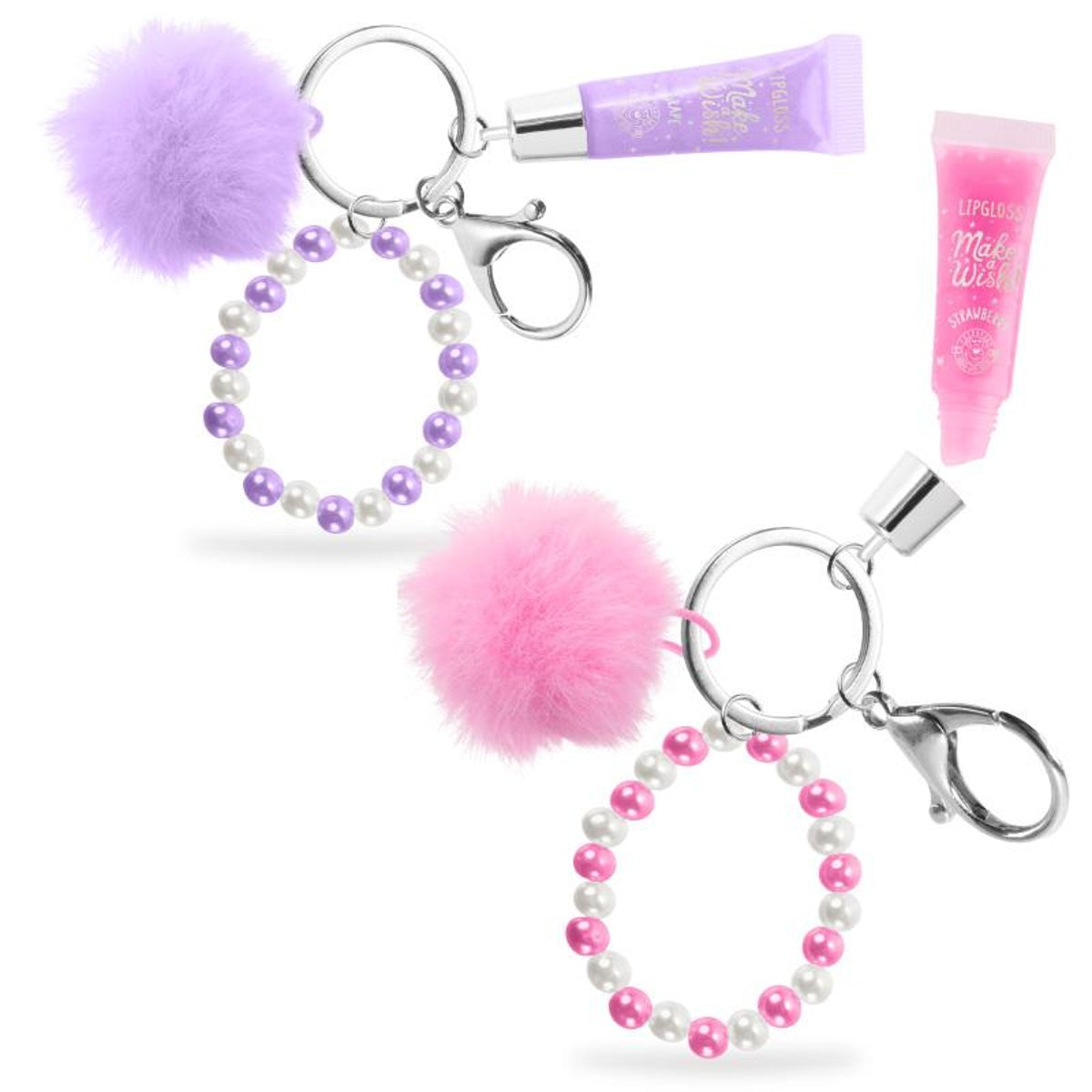 Make a Wish Schlüsselanhänger PomPom inkl Armband & Lipgloss
