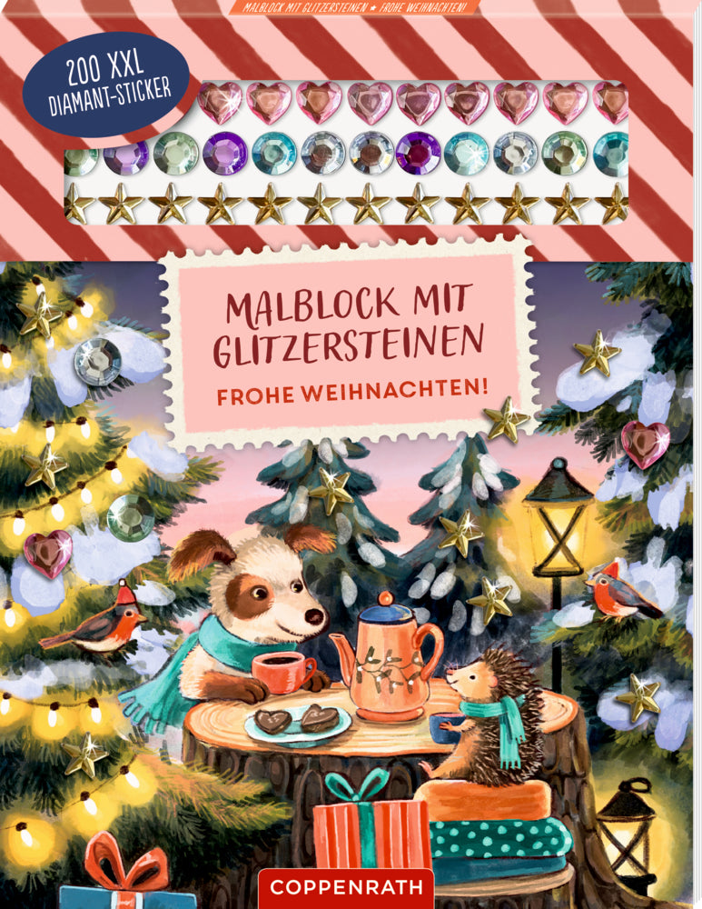 Coppenrath - Malblock mit Glitzersteinen - Frohe Weihnachten!