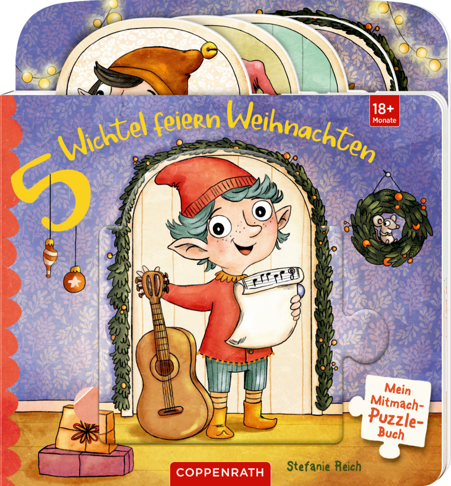 Coppenrath - Mein Mitmach-Puzzle-Buch: 5 Wichtel feiern Weihnachten