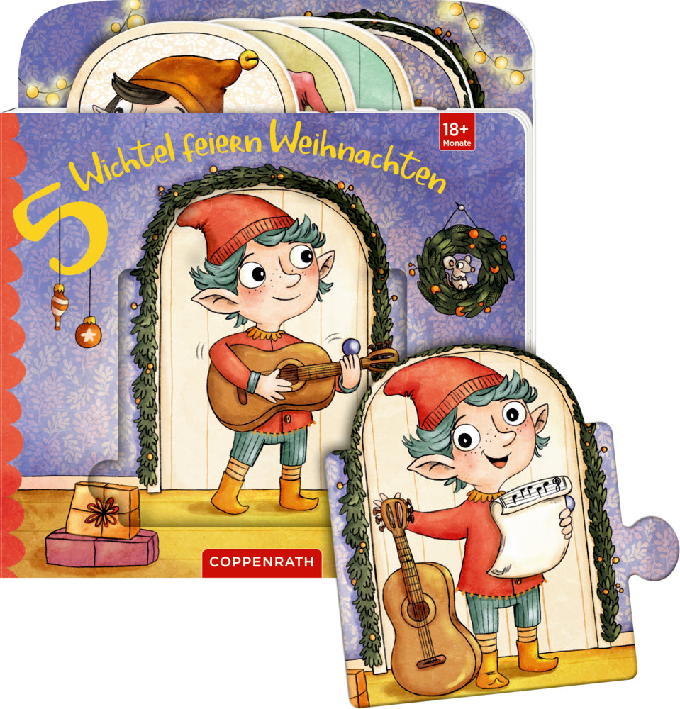 Coppenrath - Mein Mitmach-Puzzle-Buch: 5 Wichtel feiern Weihnachten