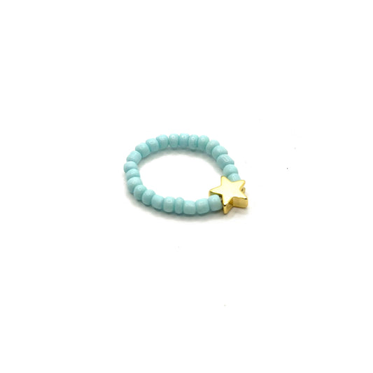 Ratatam! Elastischer Ring mit Stern - blau