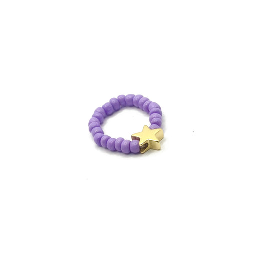 Ratatam! Elastischer Ring mit Stern - lila