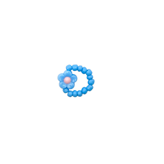 Ratatam! Elastischer Ring Blume - blau