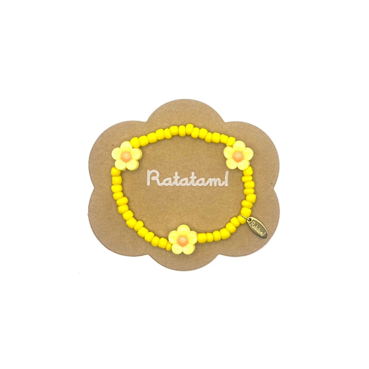 Ratatam! Elastisches Armband Blume - gelb