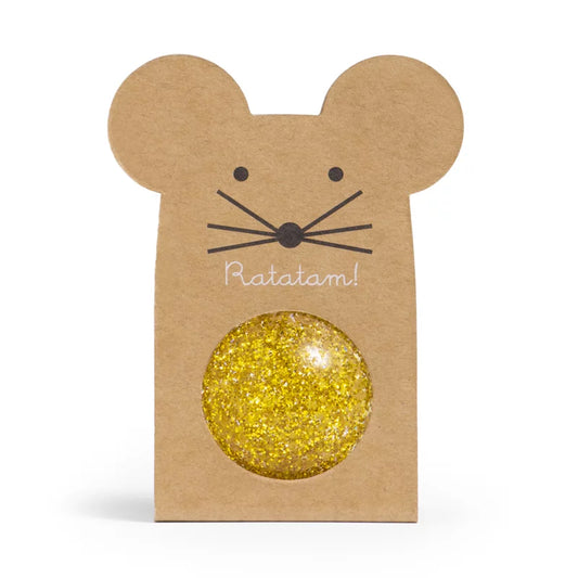 Ratatam! Bouncy Ball - Maus - Gold Glitzer