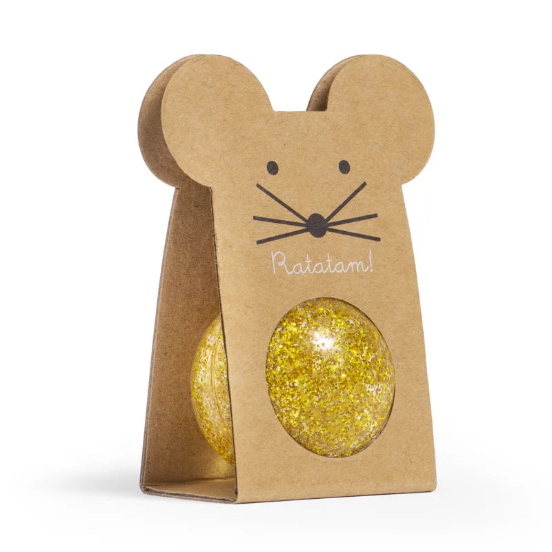 Ratatam! Bouncy Ball - Maus - Gold Glitzer