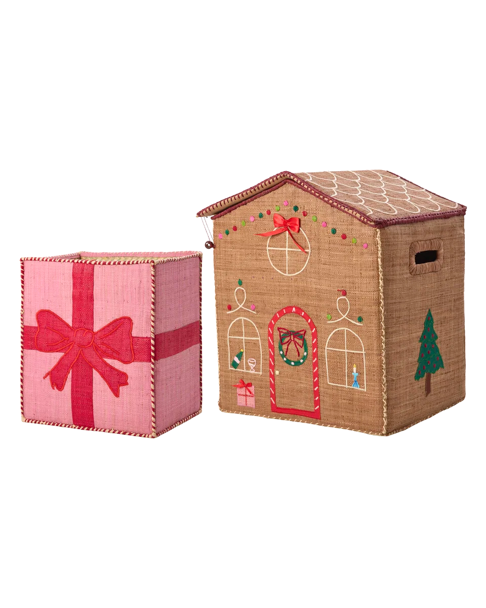 rice Raffia Aufbewahrungshaus - Lebkuchen