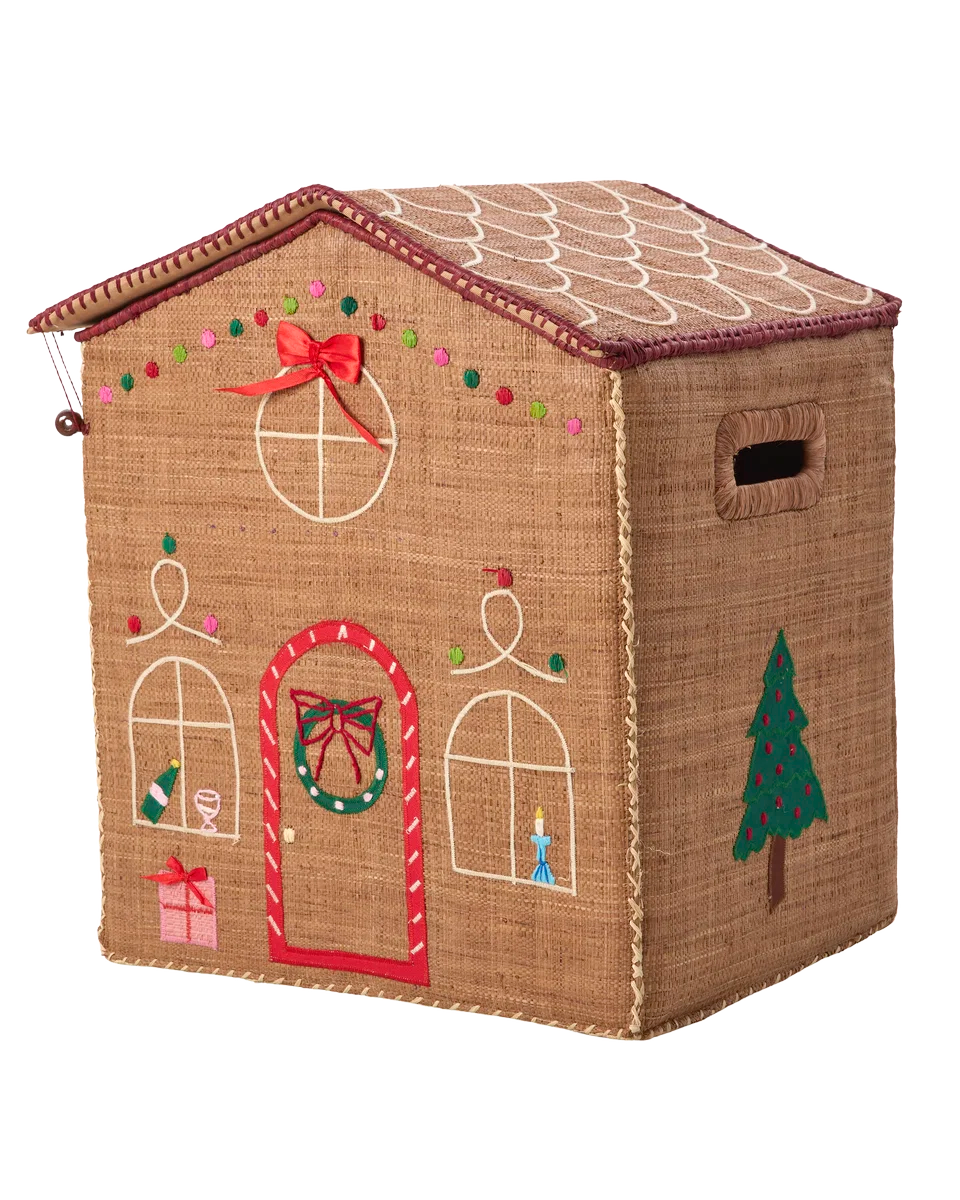 rice Raffia Aufbewahrungshaus - Lebkuchen