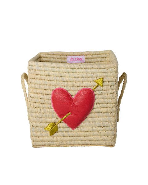 rice Raffia Korb - Natürlich - Herz