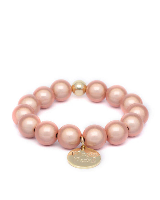 Magic Pearl Perlenarmband Champagner Rose Gold - Groß