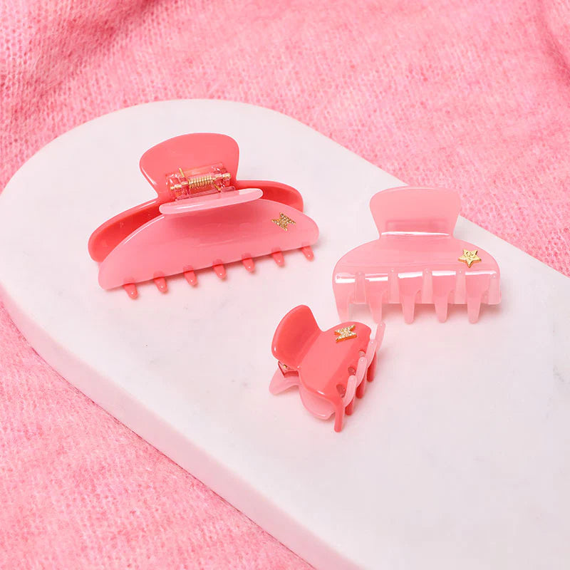 byEloise Krallenclip medium rosa Stern