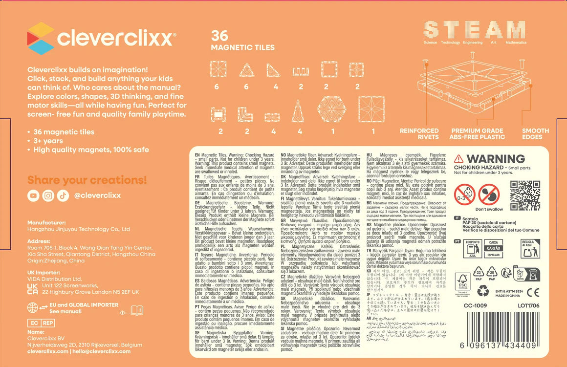 Cleverclixx Petite Pack Pastell / 36Teile