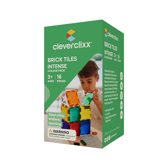 Cleverclixx Brick Tiles Pack Intense | 16 Teile