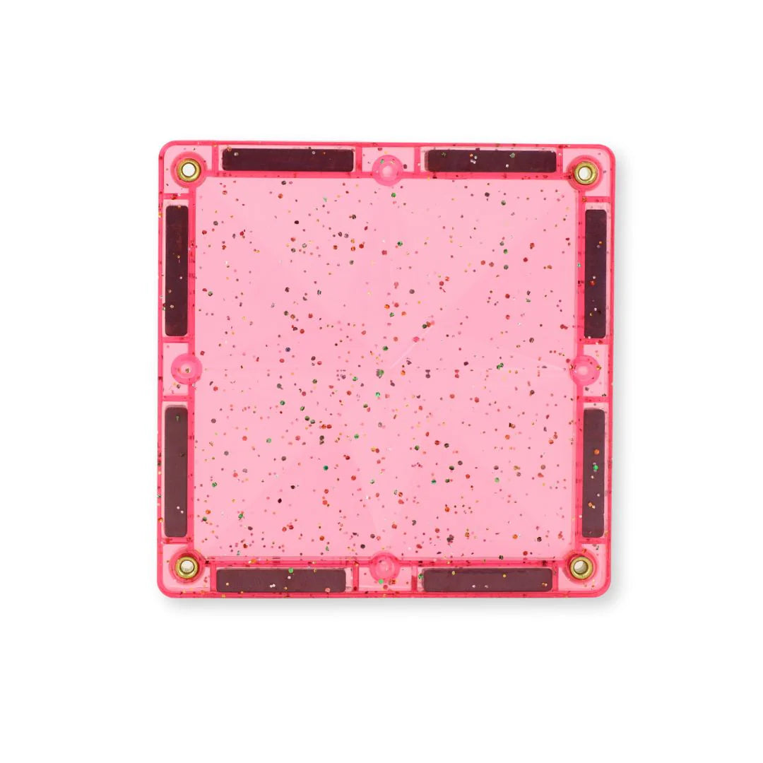 Cleverclixx Glitter Tiles Pack Transparent/Pink / 16 Glitzer Teile