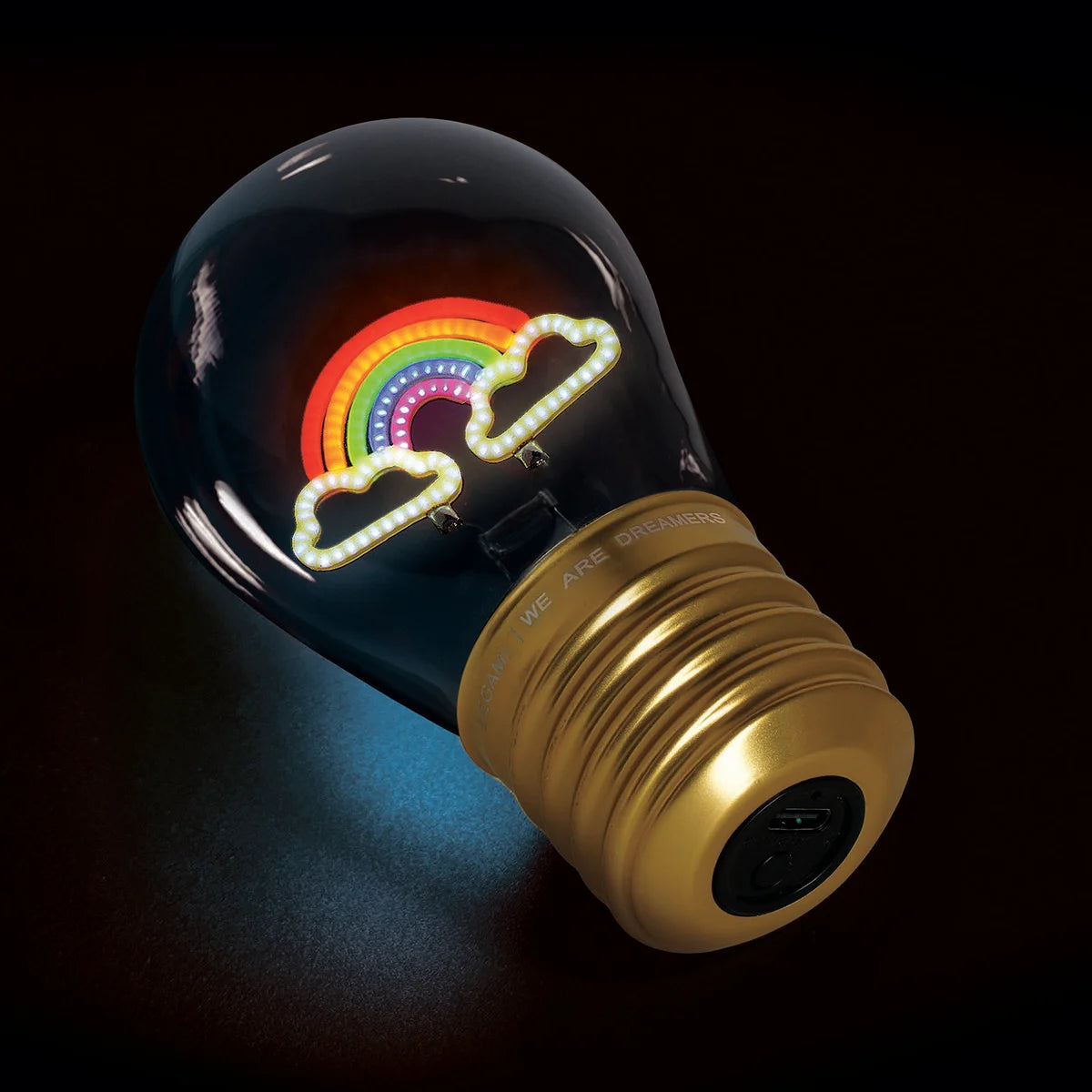 Legami Dekorative Glühbirnenförmige Tischlampe - Regenbogen