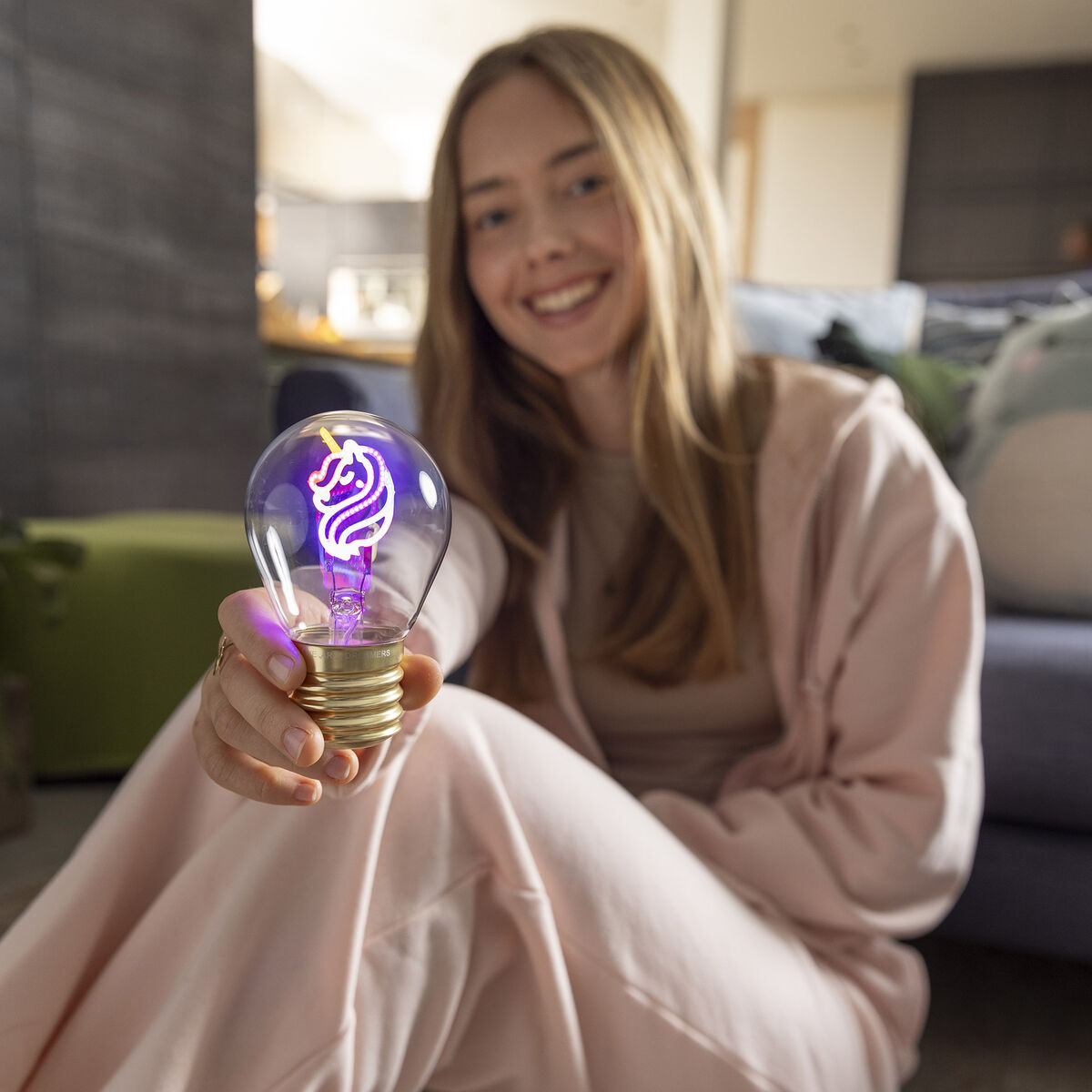 Legami Dekorative Glühbirnenförmige Tischlampe - Einhorn