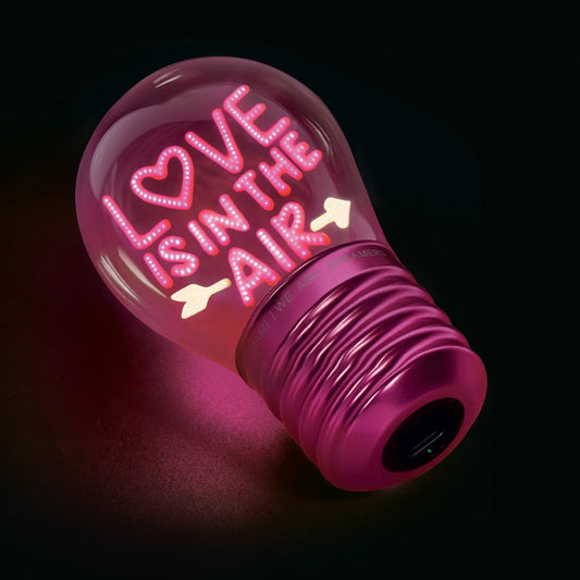 Legami Dekorative glühbirnenförmige Tischlampe - Liebe liegt in der Luft