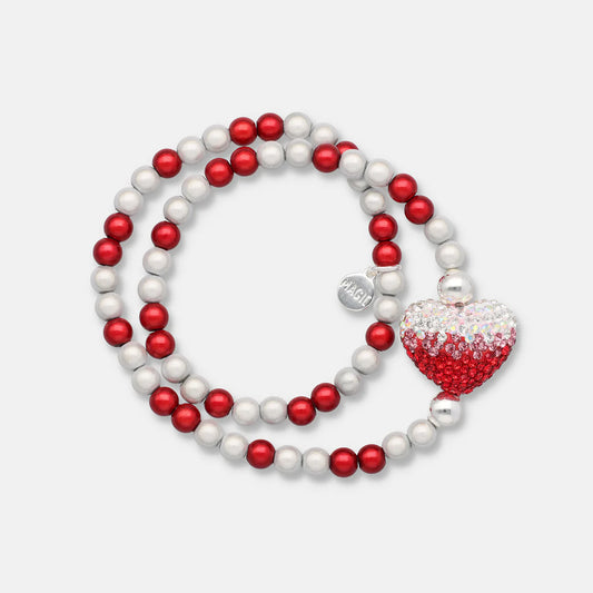 Magic Pearl Perlenarmband "Twisted Love Silver"